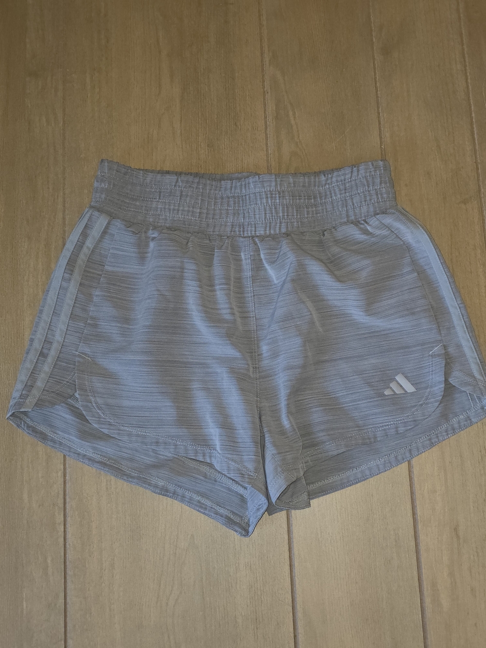 adidas Women's Heather Gray Performance Running Shorts - Small